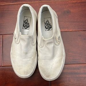 White Low-Top Slide on Vans